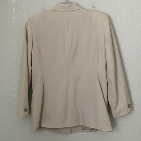 Norton Linen Blend Buttons Up Blazer Size 10P - Picture 2 of 9